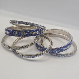 Beautiful Sparkling Set Of Vintage Bangles